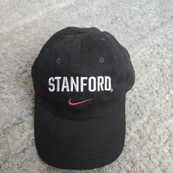 Stanford Cardinals Nike Heritage 86 Black Strapback Hat S1ZE Cap - Picture 1 of 5